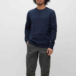 เสื้อสเวตเชิ้ตคอกลมผ้าฟลีซเนื้อนุ่มคุณภาพสูงสำหรับผู้ชาย ผลิตจากผ้าฝ้าย 100% พรีเมียม สไตล์ลำลองสำหรับฤดูใบไม้ร่วง รับสกรีนโลโก้ - Product Image 4