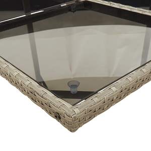 Juego de comedor de patio de 11 piezas de ratán sintético gris con cojines, conjuntos de jardín - Product Image 5