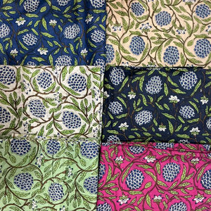 New Design Multicolor Wholesale 100% Cotton Indian Garment Fabric Floral Hand <b>Block</b> Screen Print for Home Decor Bags Organic - Product Image 1