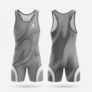 New Arrival Light Weight Breathable Stretch Durable <b>Weightlifting</b> Men's Wrestling <b>Singlets</b> Quick Dry Comfortable Fit - Product Image 6