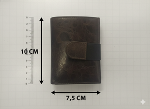 WRIZA Men's Genuine Leather Minimalist Slim 13-Slot Business <b>Card</b> <b>Holder</b> with RFID Protection for Credit <b>Cards</b> & Money (Brown) - Product Image 5