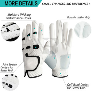 Guante de Golf para Mujer con Sistema de Agarre Mejorado, Material Fresco y Cómodo de Poliéster y Cuero, Logotipo Personalizado, Elegante y de Calidad - Product Image 6