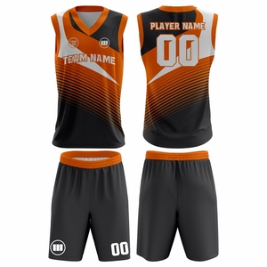 Uniforme de basket-ball personnalisé avec impression sur le devant, 100% polyester, antibactérien, fournisseur mondial de vêtements d'équipe professionnels - Product Image 1