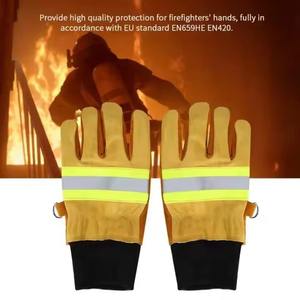 Guantes de Bombero de Kevlar Resistentes al Fuego, Aislantes del Calor, Reflectantes de Seguridad para Emergencias, Duraderos - Product Image 5