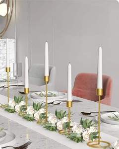 Porte-bougie en métal doré artisanal moderne pour la décoration de table, porte-bougie en métal poli de luxe à prix abordable - Product Image 5
