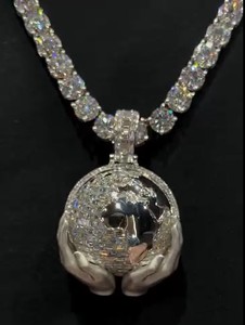 Exquisito colgante de rosa, tendencia Hip Hop, collar de pareja de estilo europeo y americano para mujeres y hombres, regalos encantadores - Product Image 2