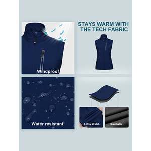 Chaleco Deportivo para Mujer con Dobladillo Ajustable, Cierre de Cordón, Tejido Softshell, Ajuste Flexible, Ropa Deportiva - Product Image 4