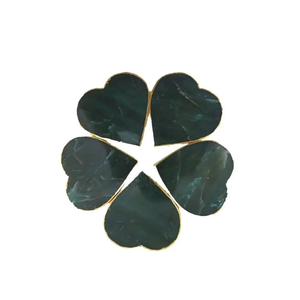 Posavasos de Jade Verde de Alta Calidad en Oferta, Posavasos de Piedra de Cristal con Forma de Corazón para Bebidas, con Soporte para Café, para el Hogar - Product Image 6