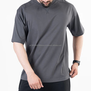 Camisetas de Manga Corta Transpirables con Logotipo Personalizado para Hombre, Camiseta Gris Holgada de Estilo Urbano para Hombre - Product Image 5