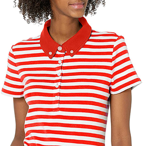 Polo décontracté pour femme avec logo personnalisé, vêtements d'été, coupe ajustée, polo de haute qualité à bas prix, polos pour femme OEM - Product Image 3