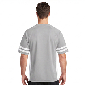 Men's <b>Drop</b> Shoulder Mesh Lacrosse Jersey Men V-Neck Short Sleeve Sport Lacrosse Shirt Wholesale Mesh Lacrosse Team Jerseys - Product Image 2