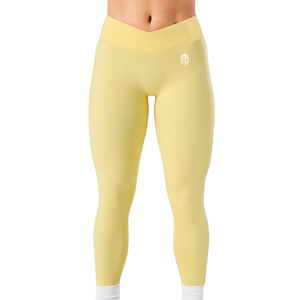 Leggings de yoga taille mi-haute pour femme, effet ventre plat, extensibles, pour la gym et l'entraînement, doux, sculptants, couleur canari, vêtements de sport, ajustement confortable de qualité supérieure - Product Image 1