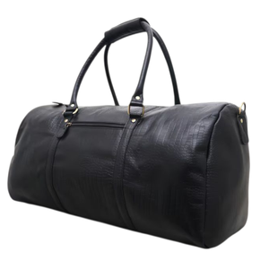 Customized Vintage Black Full Grain Luggage Weekender Overnight Business Man Genuine Leather Zipper Travel <b>Duffel</b> <b>Bag</b> - Product Image 3