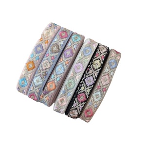 High Quality Designer Cotton Net Lace Ribbons Crochet <b>Yarn</b> Machine Embroidered <b>Sequins</b> Garter Dress Decoration Wholesale Price - Product Image 1