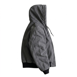 Sweat-shirts à fermeture éclair pour hommes personnalisés, 100% coton, respirants, écologiques, séchage rapide, coupe classique, service OEM - Product Image 2