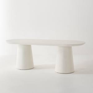 Table à manger en micro-béton Vandana Aureo Novara au design minimaliste moderne - Product Image 2