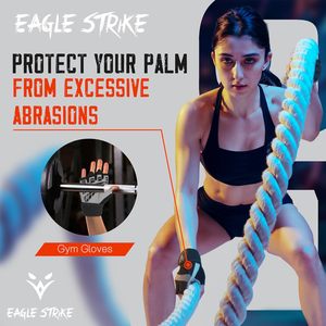Gants de musculation Eagle Strike à demi-doigts en silicone, antidérapants, respirants, avec support de poignet et fermeture rapide, unisexe, logo personnalisé - Product Image 3