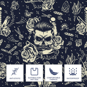 ผ้าคลุมตัดผมโพลีเอสเตอร์พอนจีกันน้ำสำหรับร้านทำผม พร้อมตะขอซิลิโคน รับผลิตตามสั่งพร้อมโลโก้ขายส่ง - Product Image 6