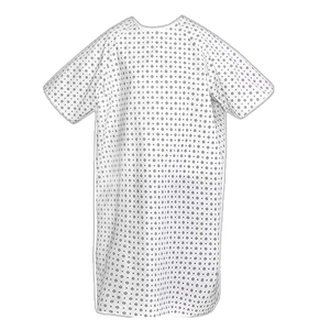 Bata de Paciente Unisex Reutilizable de Polialgodón, Manga Corta, Bata Médica de Hospital, Uniforme de Enfermera con Estampado OEM - Product Image 4