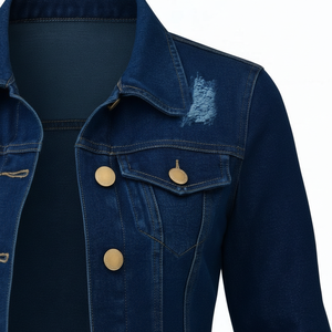 Veste en jean pour femmes tendance, toile, peau de mouton, haute qualité, OEM - Product Image 5
