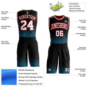 Nuevo en Stock: Uniforme de Baloncesto de Poliéster Ligero y Duradero con Diseño y Talla Personalizados, Tejido Transpirable - Product Image 2
