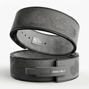 Solid Plain Grey Color Leather Lever Buckle Weightlifting <b>Belt</b> Custom Embroidered Design 13mm Powerlifting Workout Strength <b>Belt</b> - Product Image 3