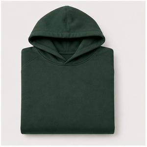 Maßgefertigter Kieferngrüner Herren Athletic Regular Pullover Hoodie Ohne Kordelzug Saubere Front Schwergewichtiges Baumwollfleece MHOOD-0032 - Product Image 6
