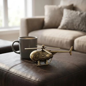 Modelo de Helicóptero en Miniatura de Estilo Antiguo, Artesanía de Metal, Decoración de Escritorio, Adorno Creativo para Oficina y Hogar - Product Image 4