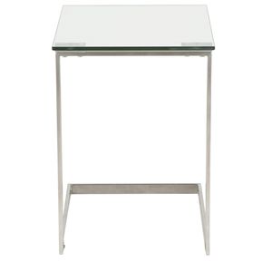 Zenn Contemporary <b>Clear</b> Glass End <b>Table</b> Contemporary Coffee <b>Tables</b> Collection - Product Image 4