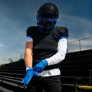 Maillots de compression ajustés pour bras gauche avec fixation décontractée – Maillots de compression de football américain pour hommes - Product Image 6