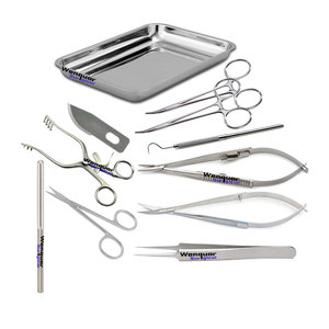 Juego de 11 Piezas de Instrumentos Quirúrgicos Veterinarios Básicos, Herramientas Generales y Dentales para Esterilización y Apendicectomía Menor - Product Image 1