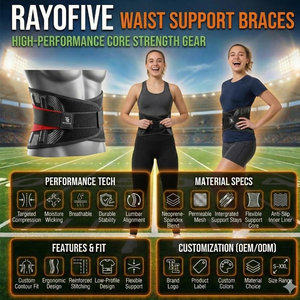 Cómodo Soporte Lumbar Ajustable y Extraíble para Hombres y Mujeres, Compresión de Espalda Baja, Masaje, Soporte Lumbar para el Dolor Deportivo - Product Image 5