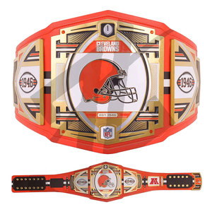 Ceinture de championnat NFL Cleveland Browns 2 mm 4 mm plaquée zinc taille adulte en cuir de vachette confortable et imperméable avec boucle en alliage design 3D - Product Image 1
