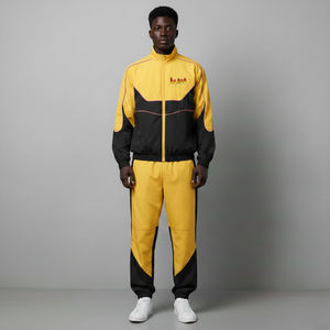 Ensemble coupe-vent deux pièces tendance pour homme 2026 – Survêtement streetwear color block léger – Veste et pantalon de jogging - Product Image 4