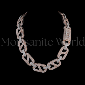 Cadena cubana de plata 925 fabricada en India para hombres y mujeres, estilo hip hop, con incrustaciones de diamantes, joyería de lujo para streetwear. - Product Image 3
