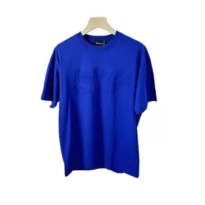 Fabrika doğrudan satış mens mavi o boyun yaz kısa kollu tshirt yüksek kalite özel işlem streetwear boy moda adam tshirt