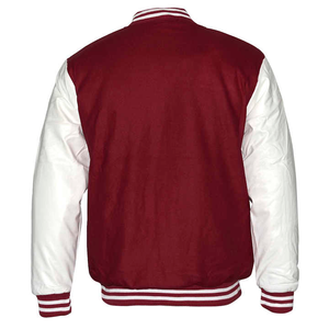 High Quality Canvas Turn-down Collar Varsity <b>Jacket</b> Premium Wool Winter Bomber Coat Casual <b>Baseball</b> Uniform Front Premium - Product Image 4