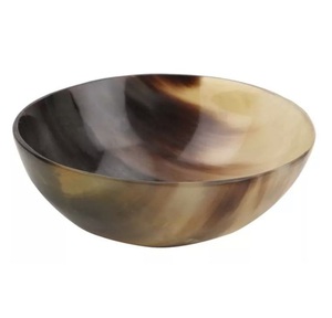 Bol en corne de buffle véritable, élégant bol de service décoratif, vaisselle en corne de buffle pour table à manger, vente en gros de plats en corne de buffle - Product Image 1