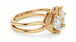 Anillo de compromiso con diamante talla princesa para mujer, estilo clásico, diamantes cultivados en laboratorio - Product Image 5