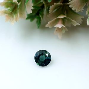 Piedra preciosa de zafiro azul verdoso natural, corte redondo, 0.83 quilates, 5.5x5.5x3 mm, para la fabricación de joyas - Product Image 3