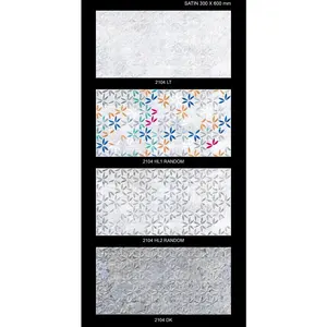 광택 있는 세라믹 디지털 방식으로 목욕탕 12x24 벽 도와 중국에서 싼 가격 핫 세일 30x60cm 광택 있는 밝은 회색 색깔 300x600mm