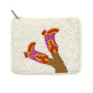 กระเป๋าใส่เหรียญลูกปัดทำมือ TIMELESS CRAFT ดีไซน์สำหรับสุภาพสตรี ปักลายด้วยลูกปัดเม็ดเล็ก  กระเป๋าใส่เหรียญลูกปัดแบบกำหนดเองได้ Uttar - Product Image 4