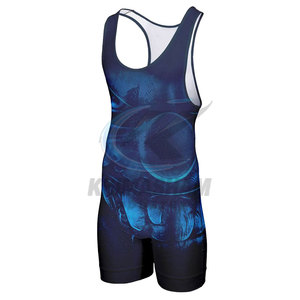 New Arrival High Quality Spandex/Polyester Wrestling <b>Singlets</b> Lightweight Quick Dry Breathable Latest Design Wholesale for Men's - Product Image 2