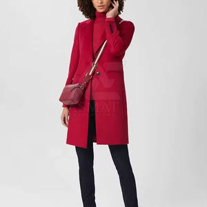 Abrigo largo ligero de mezcla de lana para mujer, ropa exterior cálida para el día a día, abrigo largo para un look informal. - Product Image 4