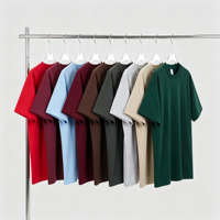 T-shirts en coton 100% de taille US, 230g, design uni décontracté, t-shirt oversize, taille plus, impression personnalisée du logo, vente en gros de t-shirts