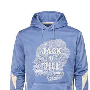 Sudadera con Capucha Azul Rey Jack and Jill con Gráfico de Collage de Palabras y Sudadera con Capucha Estilosa para Hombres, Mujeres y Adolescentes, Ropa Casual - Product Image 4
