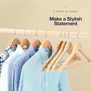 Perchas de Madera Resistentes a Precio Accesible para Camisas, Chaquetas, Trajes y Almacenamiento en Armarios - Product Image 5