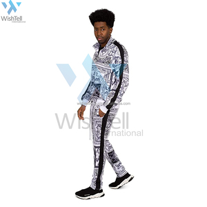 Fall Winter <b>Men</b> Plain High Quality Custom Logo Tracksuits Casual Two Piece <b>Crop</b> Top Hoodies <b>Pants</b> Set Fleece - Product Image 5