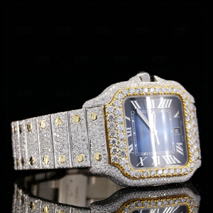 Reloj de Diamantes Moissanite con Claridad D-VVS, Estilo Hip Hop, con Movimiento Automático, de Acero Inoxidable y Cristal, de Lujo - Product Image 6