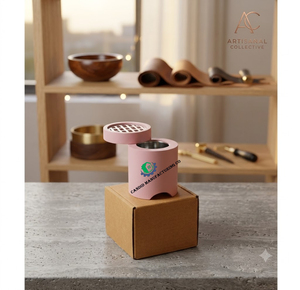 Pink Eco-Friendly Sandalwood Incense <b>Burner</b> with Charcoal Diffuser Aromatherapy Spring Desktop Fragrance Decor - Product Image 3